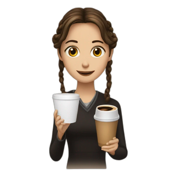 Hermiona from Harry Potter movie with coffe sticker