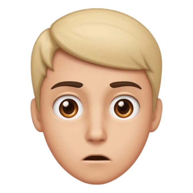 Look to the side of eye with confused face  sticker