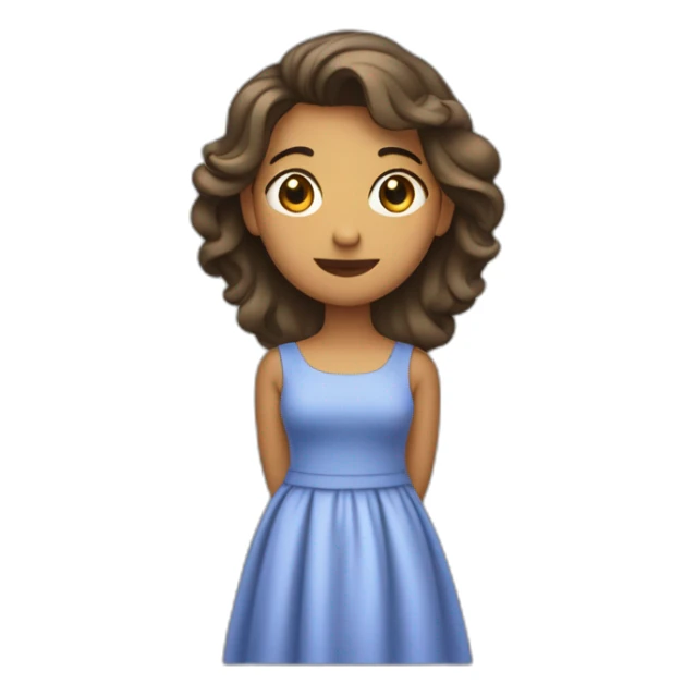 femme qui hausse les épaules en robe sticker