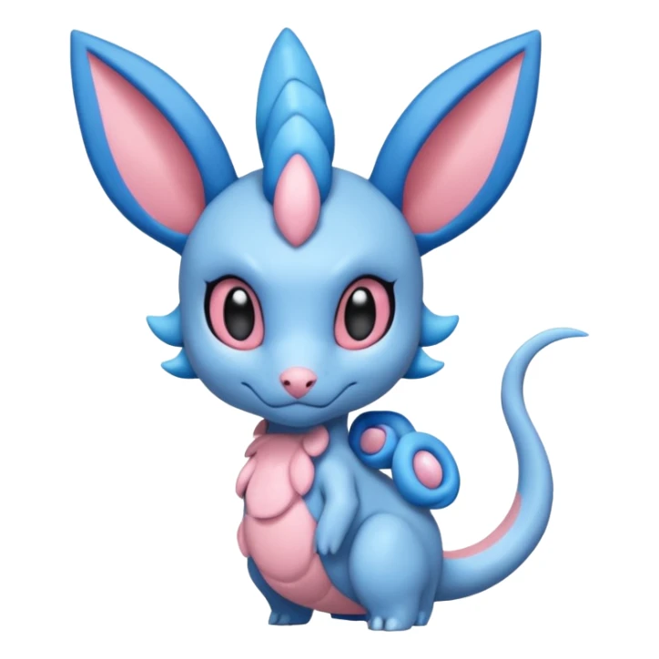 Blue Skully Stylish Salandit-Sylveon-fusion sticker