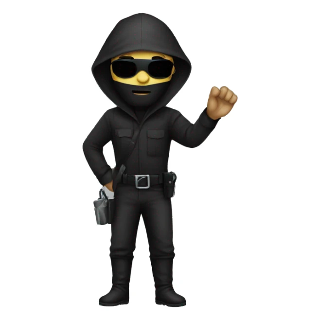 Person in a robber costume  sticker