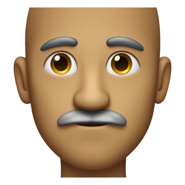 Man with a very small square mustache under his nose but not past it and parts his hair to the side sticker