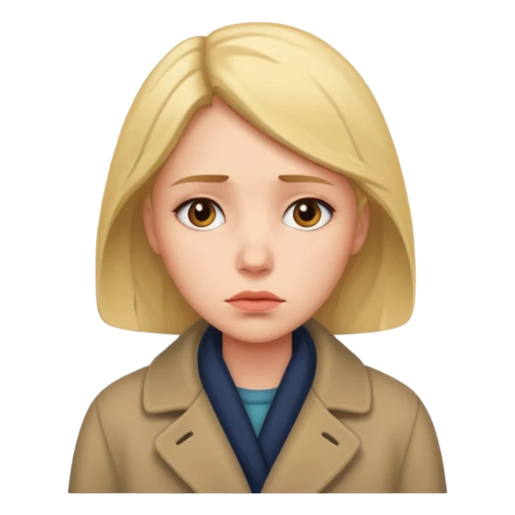 sad and single woman who is cold sticker