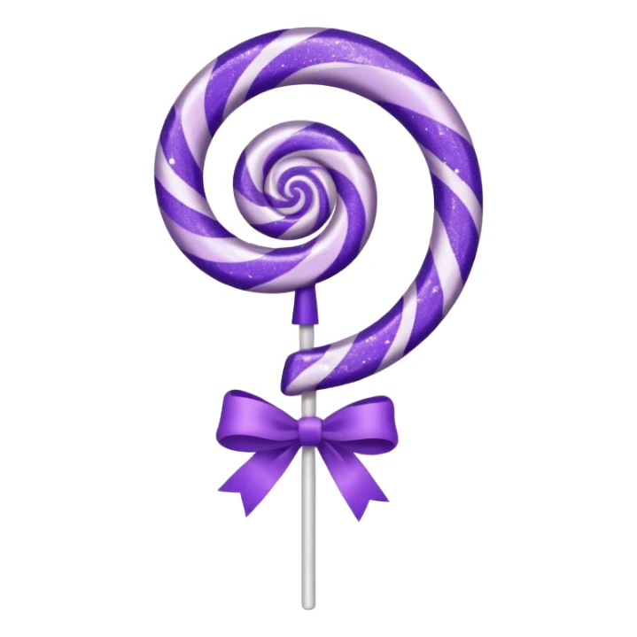 glitter cian and purple lolipop sticker