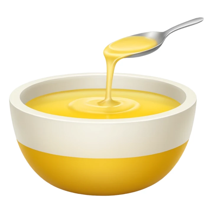 white bowl with matte yellow color inside, no liquid, no gloss, simple, clear sticker