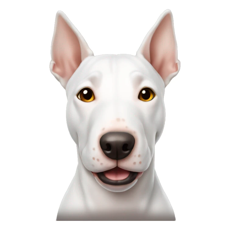 Bull terrier brown and white with amber eyes sticker