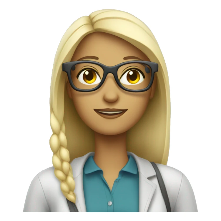 Female traveler bot wearing eyeglasses sticker