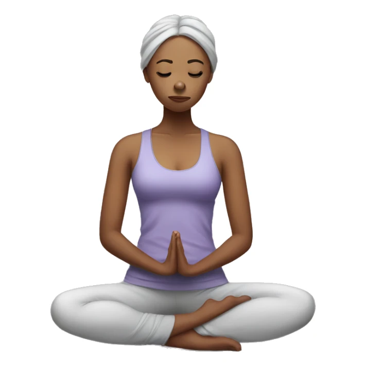 sad woman in yoga clothes  sticker