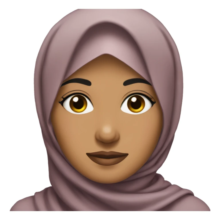hijabi with some black hair strands showing from the front sticker