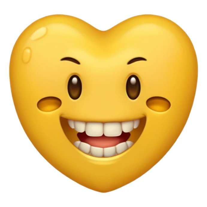 Un emoji normal qui rit avec des dents cassées sticker