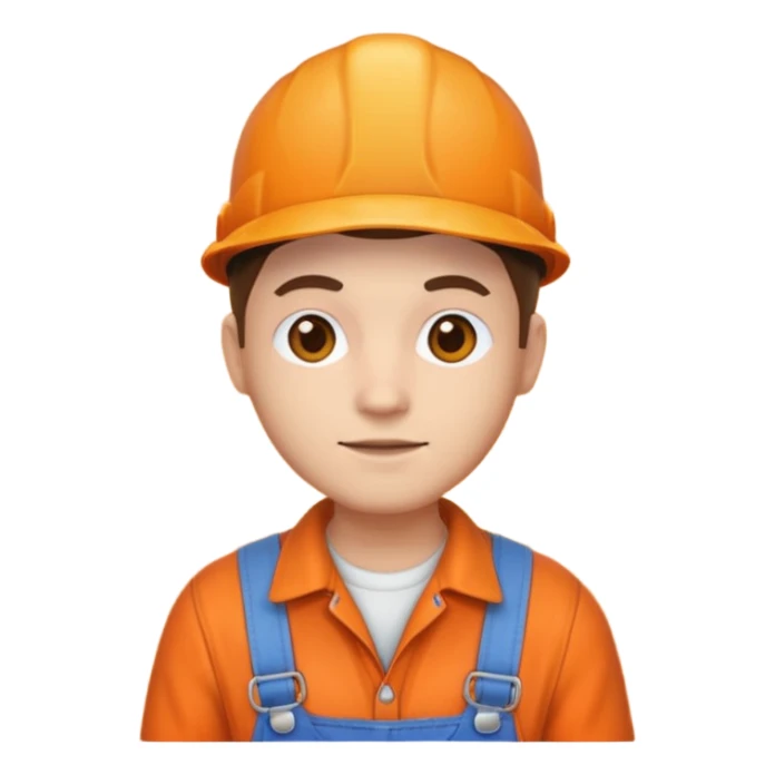 person dressed in orange overalls sticker
