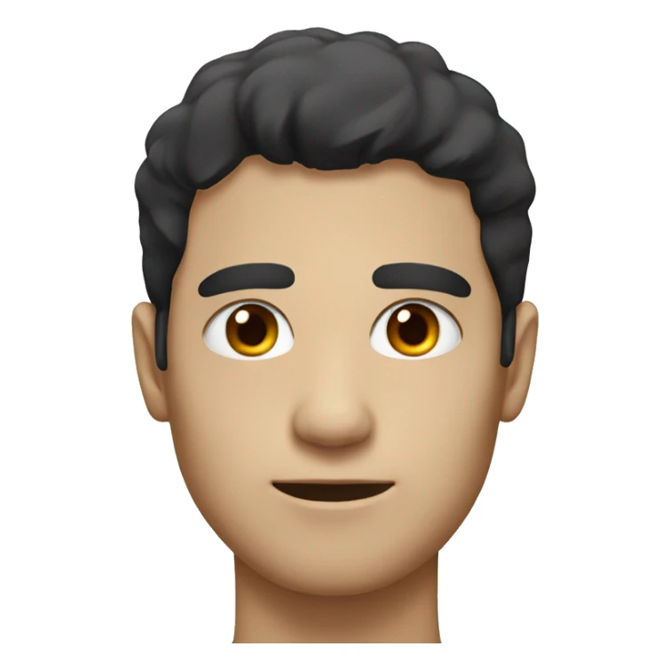 Male, black hair, have glass eye sticker