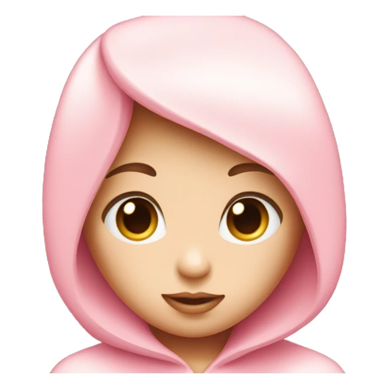 A baby pink heart with no face sticker