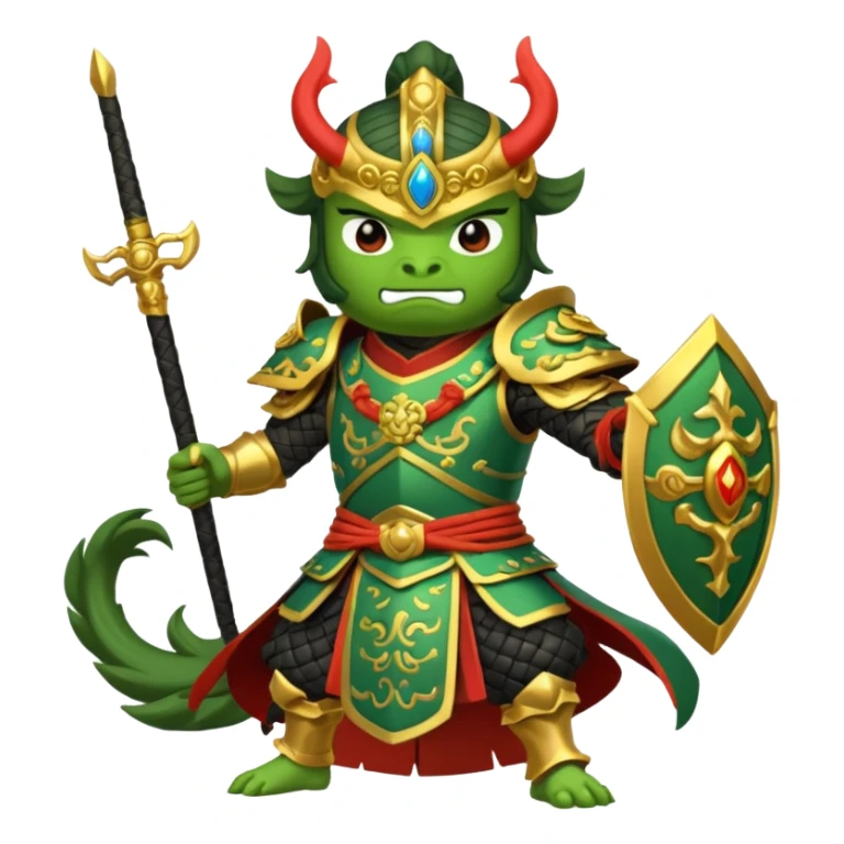 Pepe as Lu bu from 3 kingdoms in discord emoji format  sticker