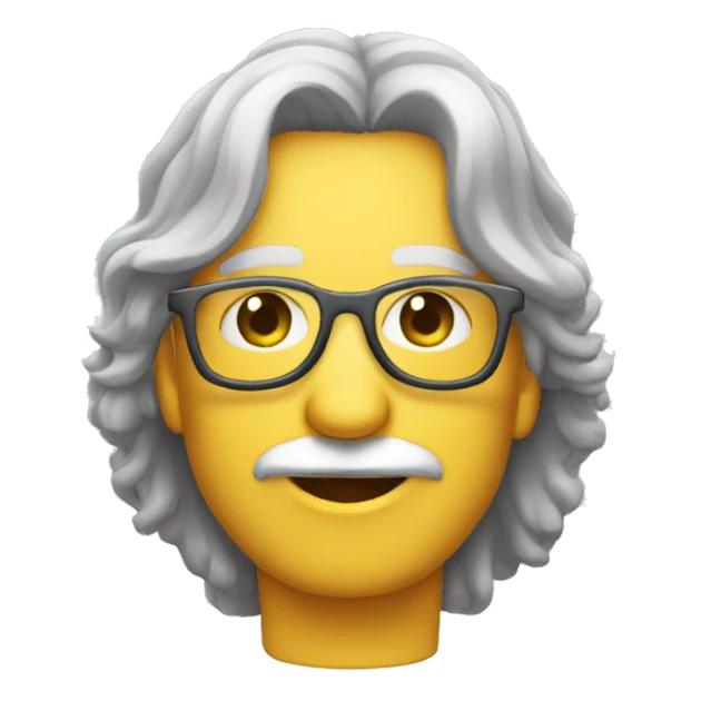 vieux  cheuveux gris a lunette sticker