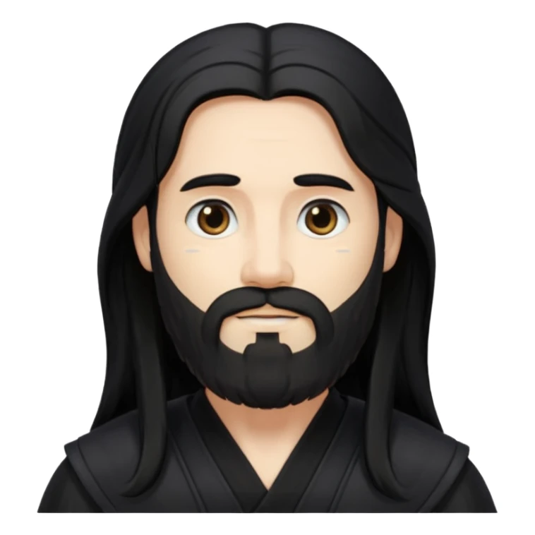 Pluto from Olympus Gods with long black hair and beard, black tunic sticker
