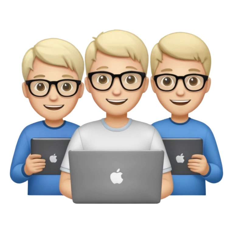 Group of 4 vibe coders, all male and white skinned  sticker