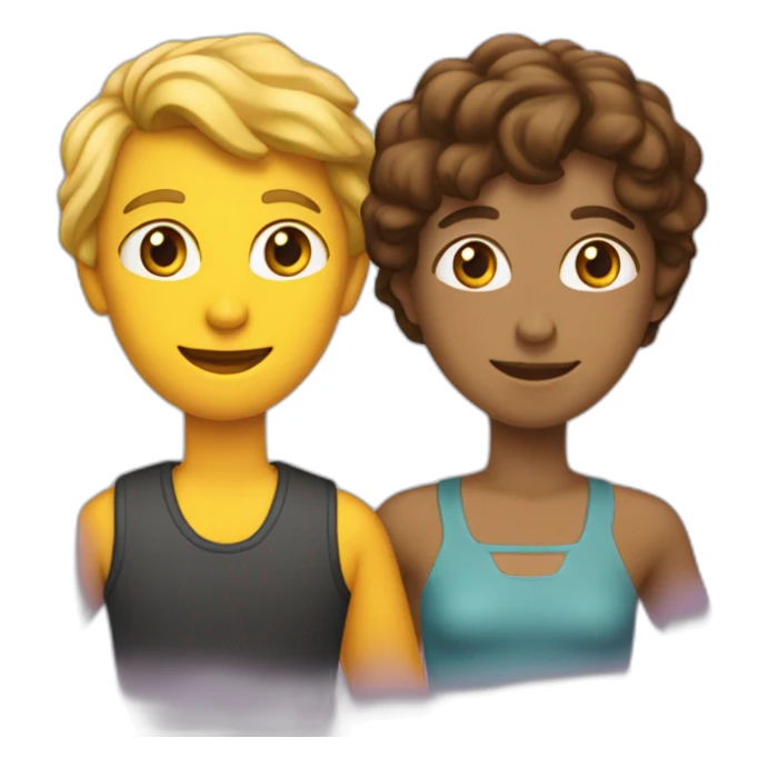 Cœur brisé avec les deux personnes sticker