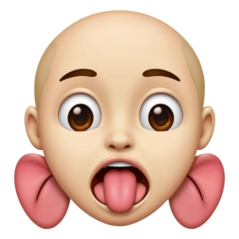 Use 😜 and put✌️on the tongue sticker