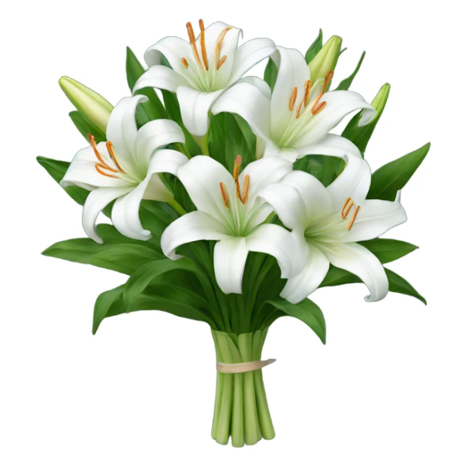 A bouquet of white lilies sticker