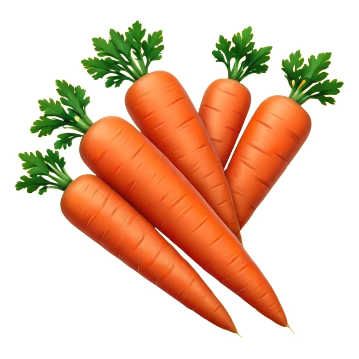 Baby-cut carrots, small cylindrical orange pieces, rounded ends, no green tops sticker