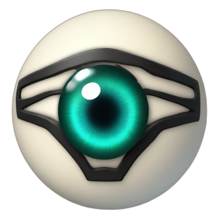 3d sphere with a cartoon Llama skin texture with Eye of Horus sticker