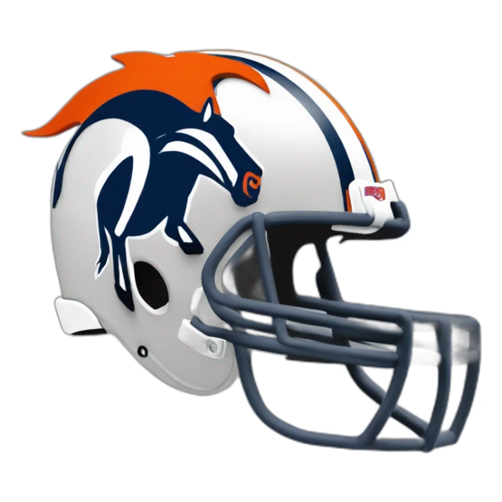 Denver donkey football helmet with Denver bronco as donkey sticker