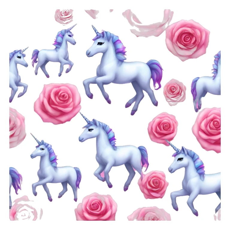Sparkling nebula zebra unicorn Pegasus roses sticker