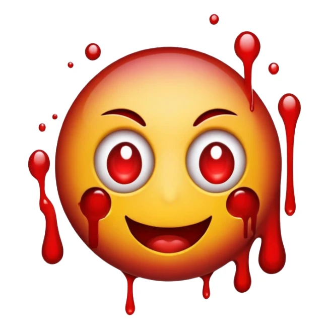 Bloody shot emoji smiley  sticker