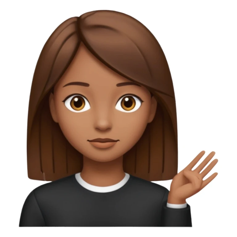 Sou uma rapariga,  morena, cabelo liso, castanho, comprido ,baixa  sticker