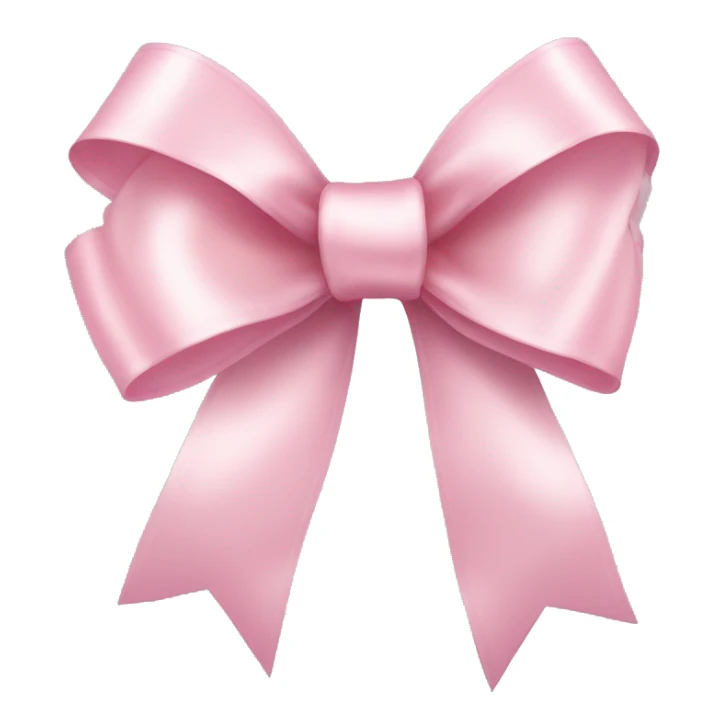 light pink ribbon bow sticker