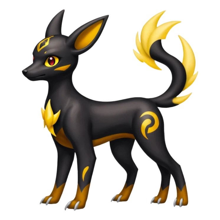 Houndoom-Electrike-Umbreon-Fakémon-hybrid-creature (full body)  sticker