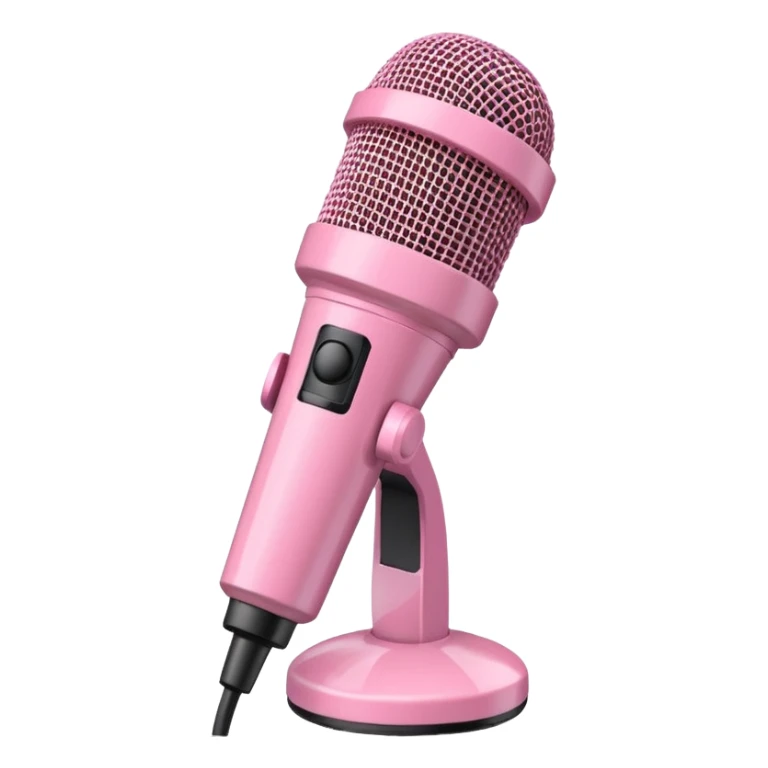 baby pink gaming microphone sticker