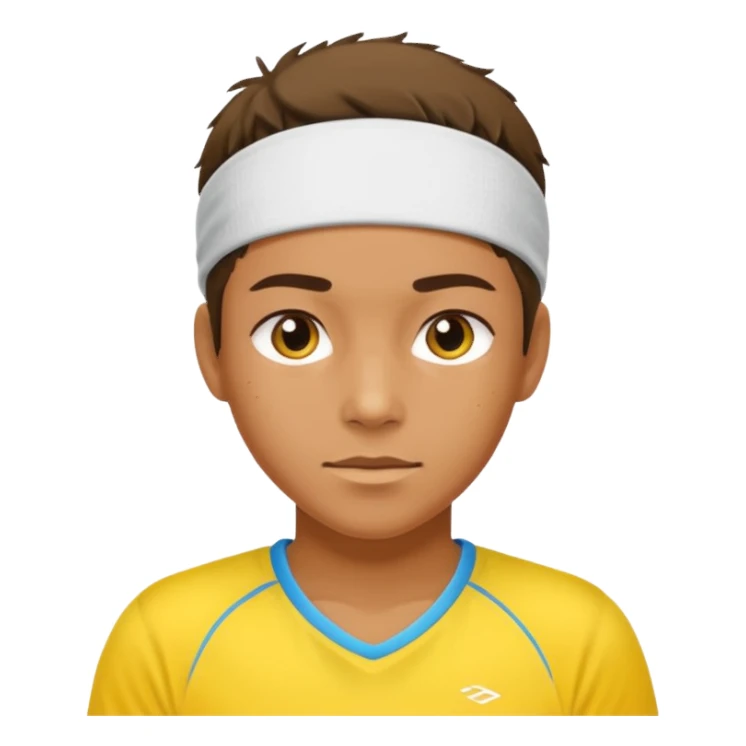 tennisplayer with sweatband, yellow color sticker