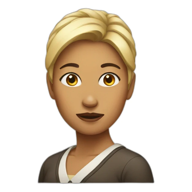 Woman with side eyes  sticker