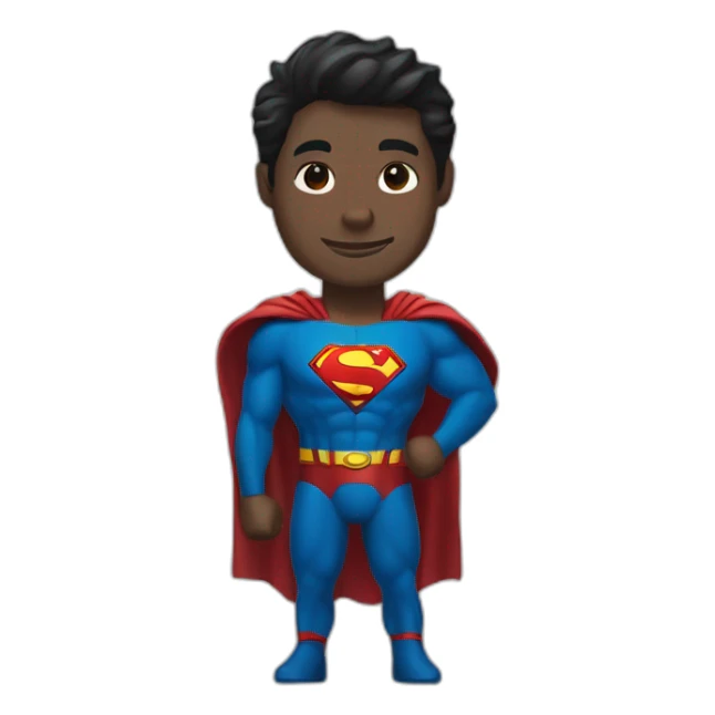 Superman con el traje negro con billetes en la mano sticker