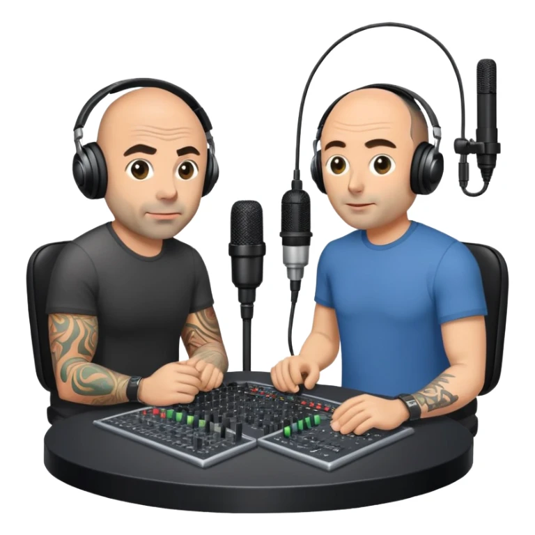 generate realistic detailed joe rogan podcast sticker