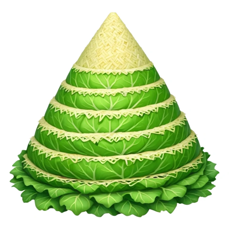 a big pyramid shape pile of grated cabbage sticker