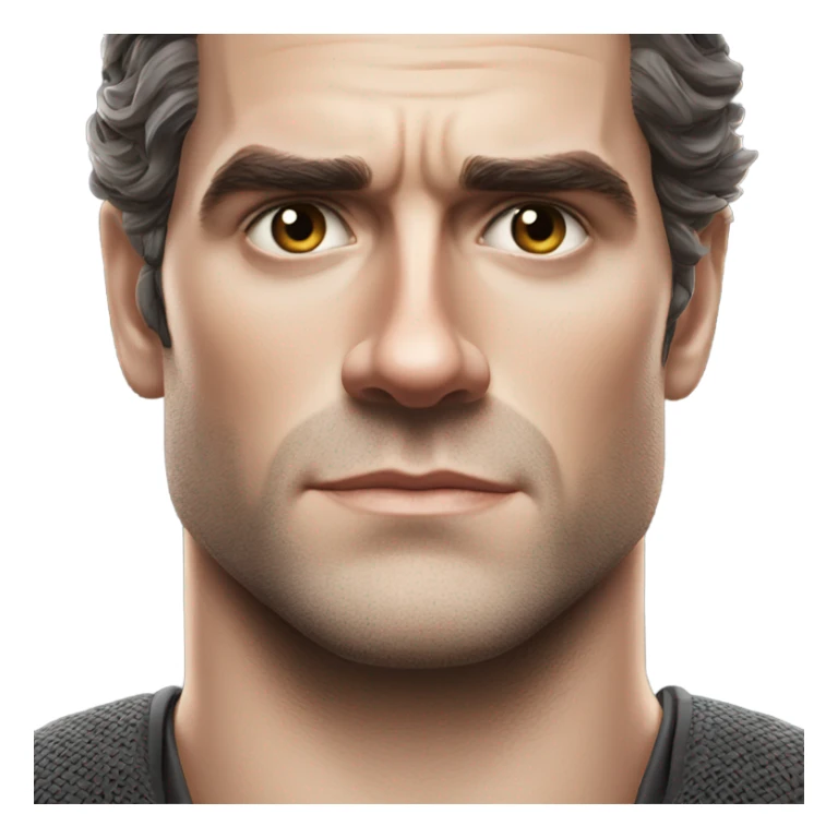 A bold Henry Cavill showing his powerful frame and natural detailing sticker