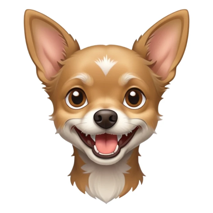 Wire haired skinny Chihuahua with buck teeth  sticker