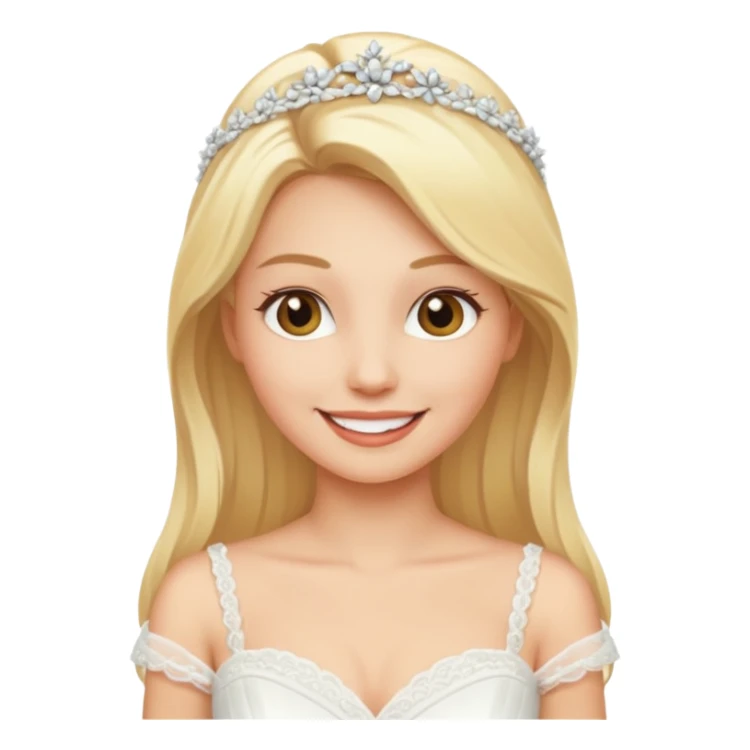 Blonde lady in wedding dress  sticker
