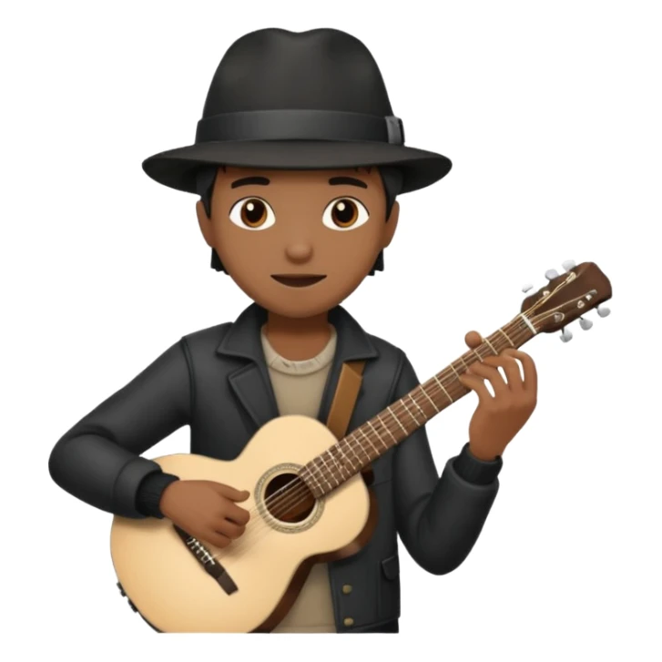 black Street Musician sticker