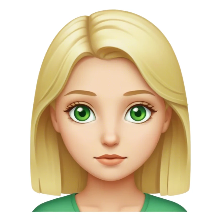 blonde girl with green eyes  sticker