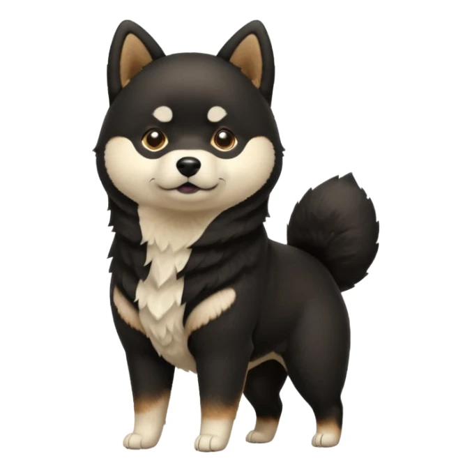 a black shiba inu sticker