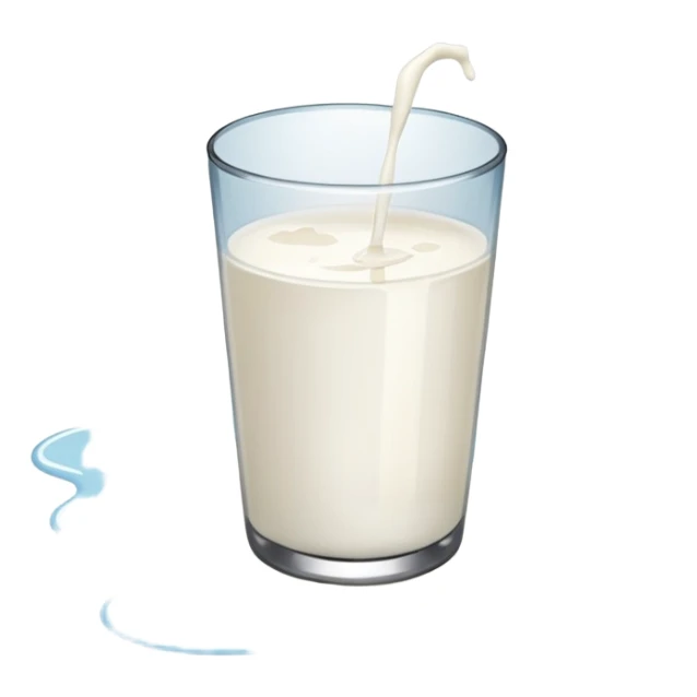 fallen over glass of milk spill on floor sticker