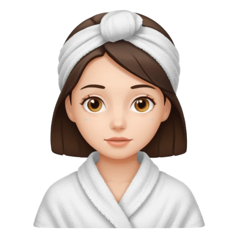 girl brunette getting a facial  sticker