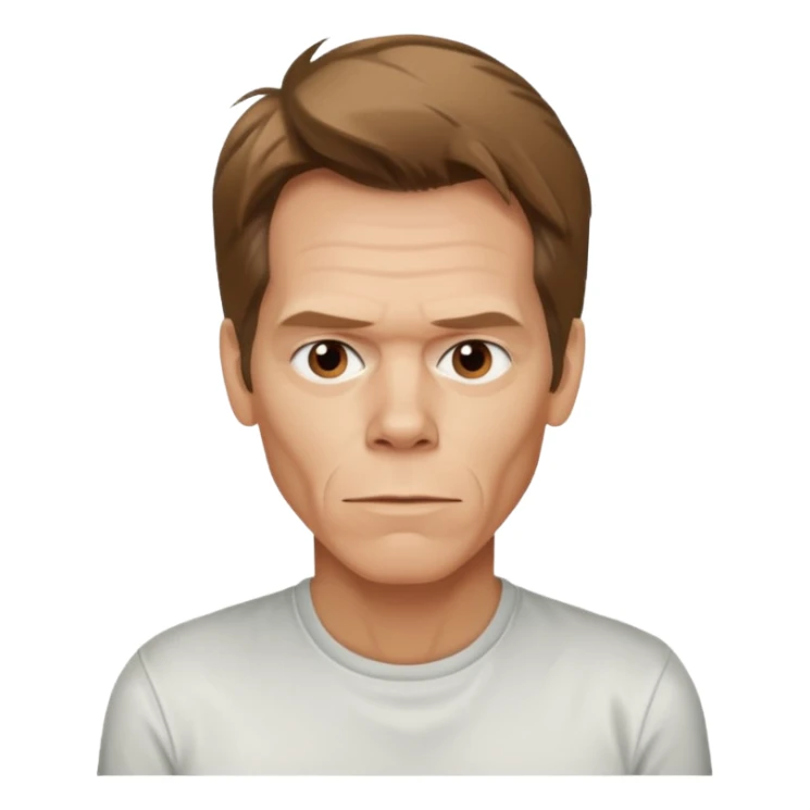 kevin-bacon cartoon wearing shirt sticker