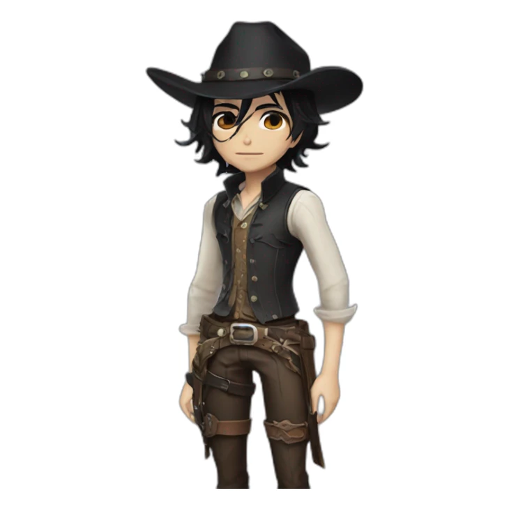 Viktor Erohin Cowboy black hair Identity V sticker