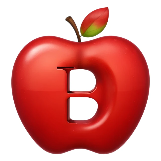 Empty apple like o with letter B in the midlle sticker