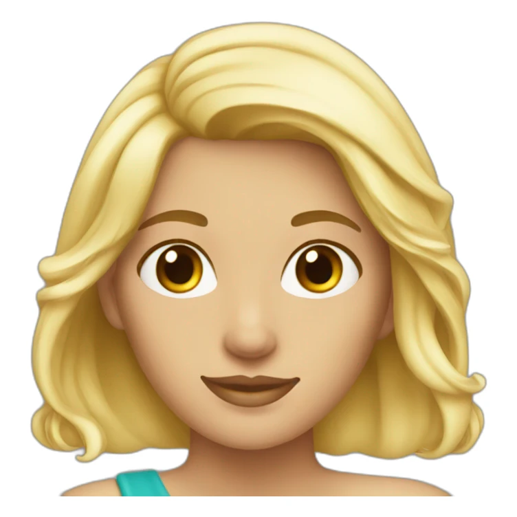 very beautiful blonde woman sticker